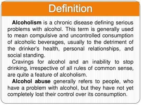 alcoholism definition